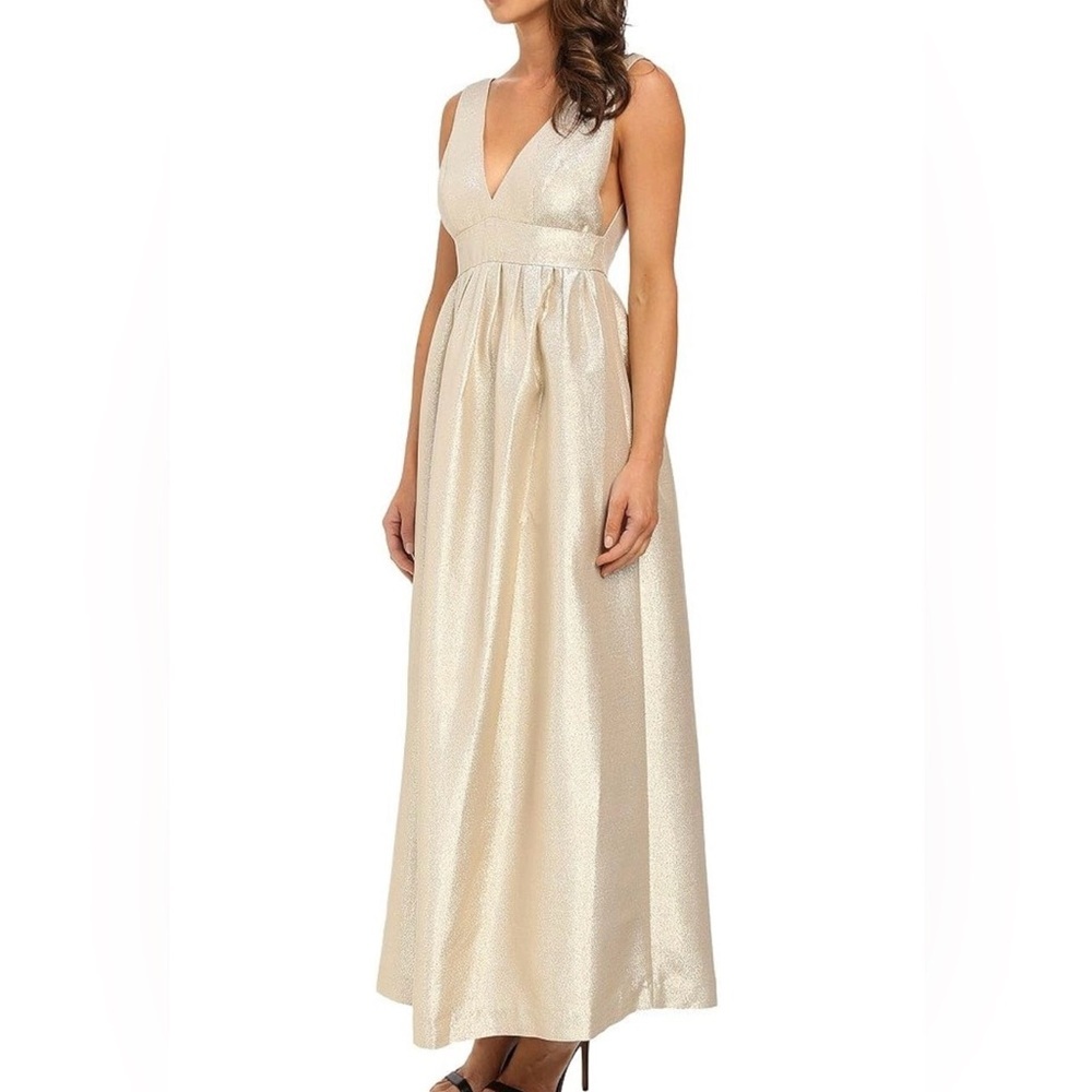 Jill Stuart deep v dress - champagne crystal color - Picture 2 of 8